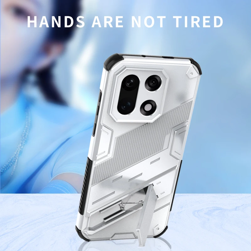 Shockproof Anti-Knock Armor Phone Case with Holder & Full Back Cover