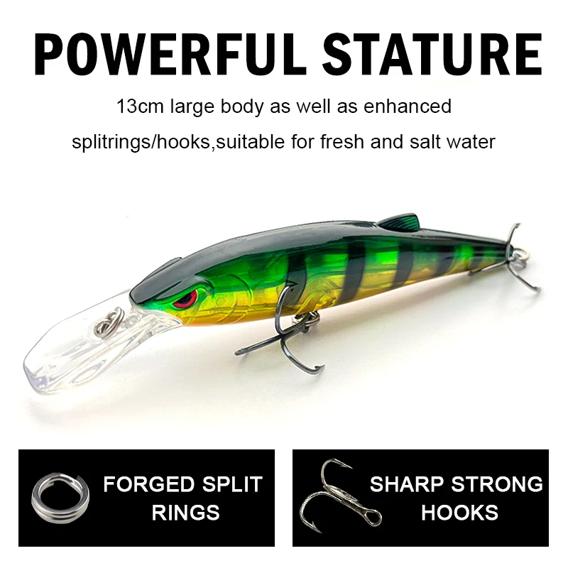 QQNAL 130cm 25g Bearking 2023 New Arrival Hot Sale Minnow Hard