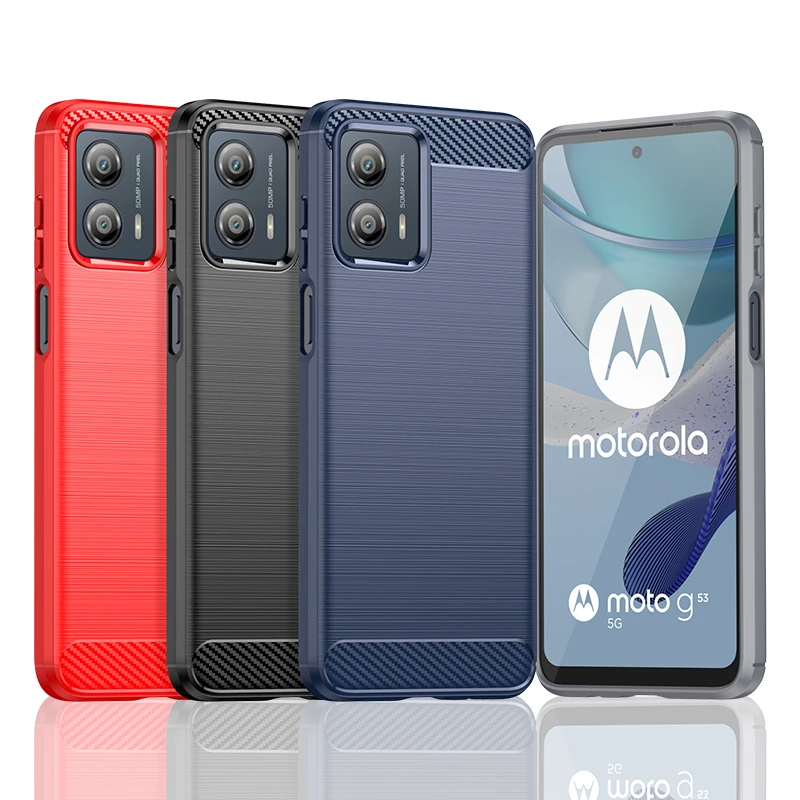 Sleek Carbon Fiber Silicone Back Cover