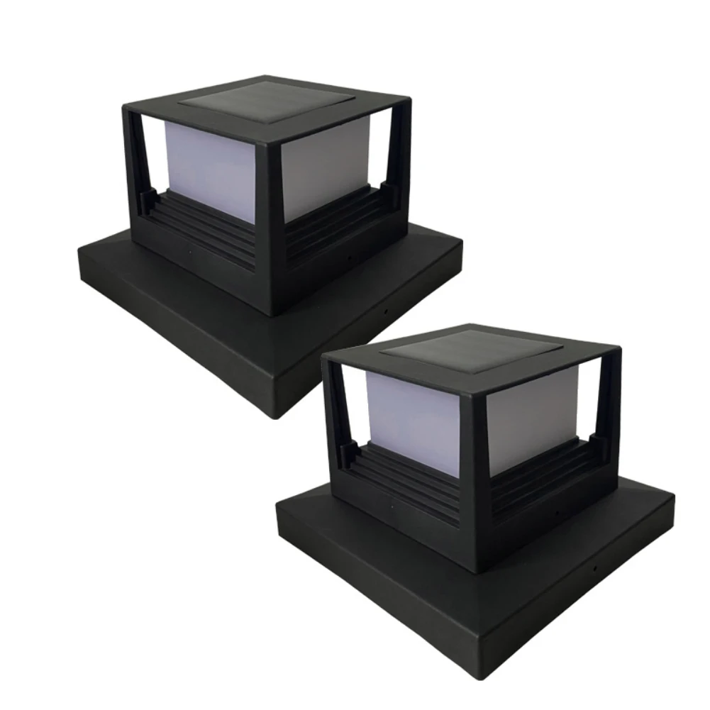 Waterproof Led Light Fence Lamp Solar Panel Pipe Garden Street Solar Powered Landscape Lamp Light Hot Solar Pillar Post Cap New 3
