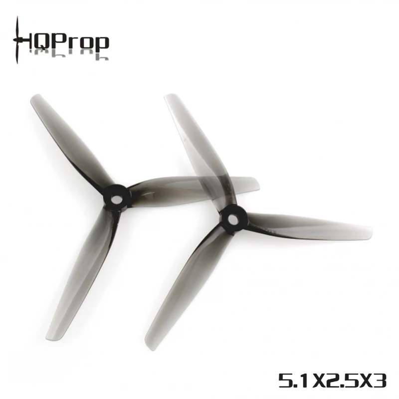 

10Pairs(10CW+10CCW) HQPROP 5.1X2.5X3 Grey 5125 3-Blade PC Propeller M5 Shaft for RC FPV Freestyle 5inch 5.1inch Drones DIY Parts