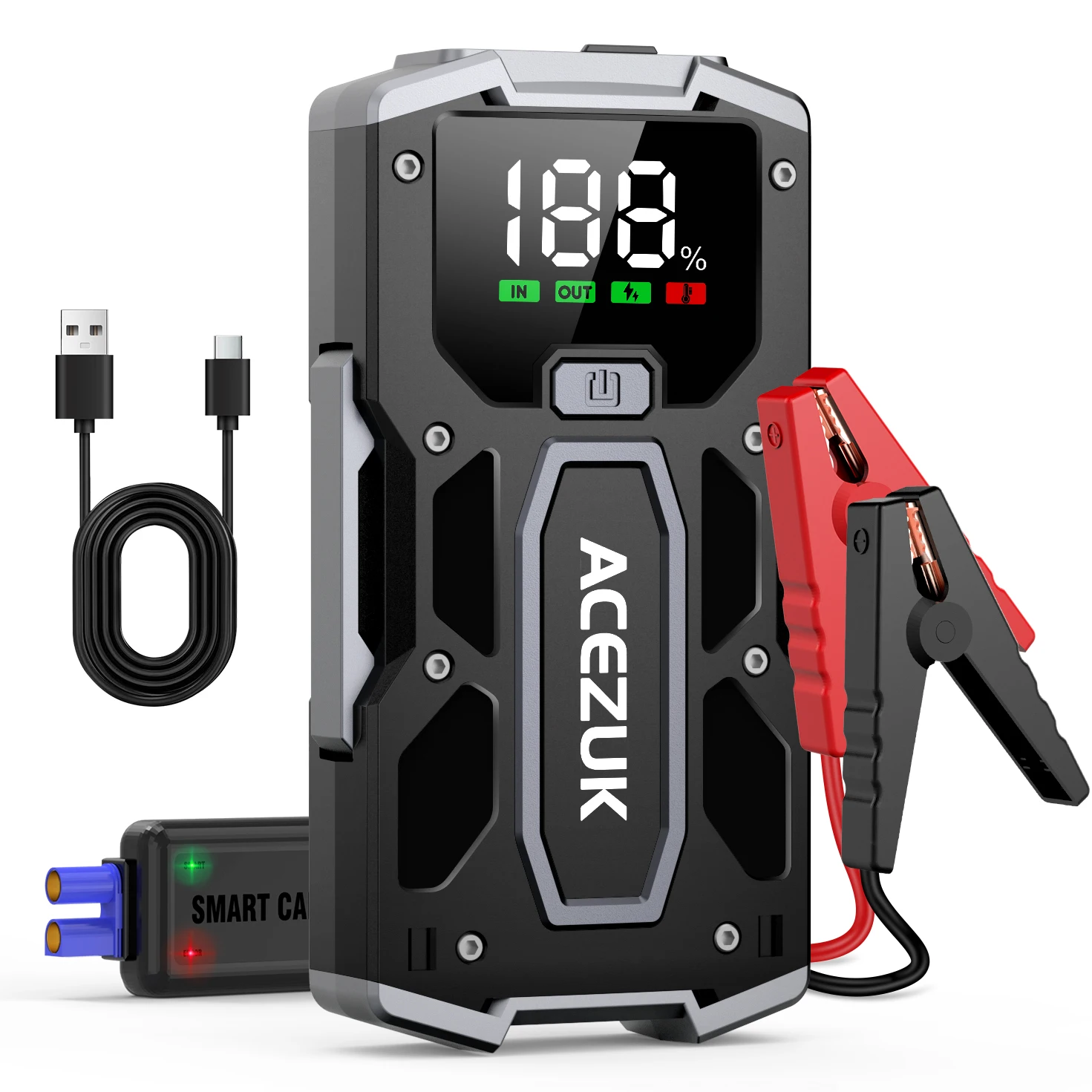 Car Jump Starter 12800mAh 3000A 12V Portable