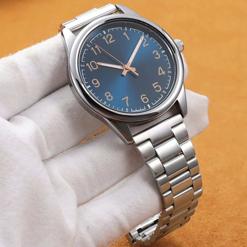 Sleek Stainless Steel Watch Band with Folding Buckle - Universal Replacement Bracelet