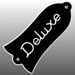 Bell Shape Black Custom Truss Rod Cover Plate with Dual Holes (Deluxe)