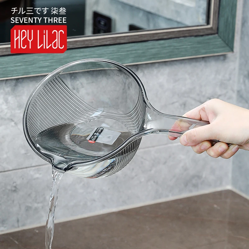 HeY LiLac Thickened Anti-fall Water Ladle Transparent Shampooing Water Scoop Bath Spoon Large Capacity Big Dipper