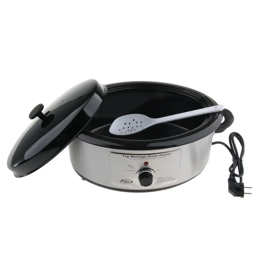 Spa Hot Heating Pot Massaggio Stone Warmer Heater Eu Plug