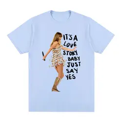 Vintage Concert Cotton T - Shirt - Summer Fashion - S (SKY BLUE)