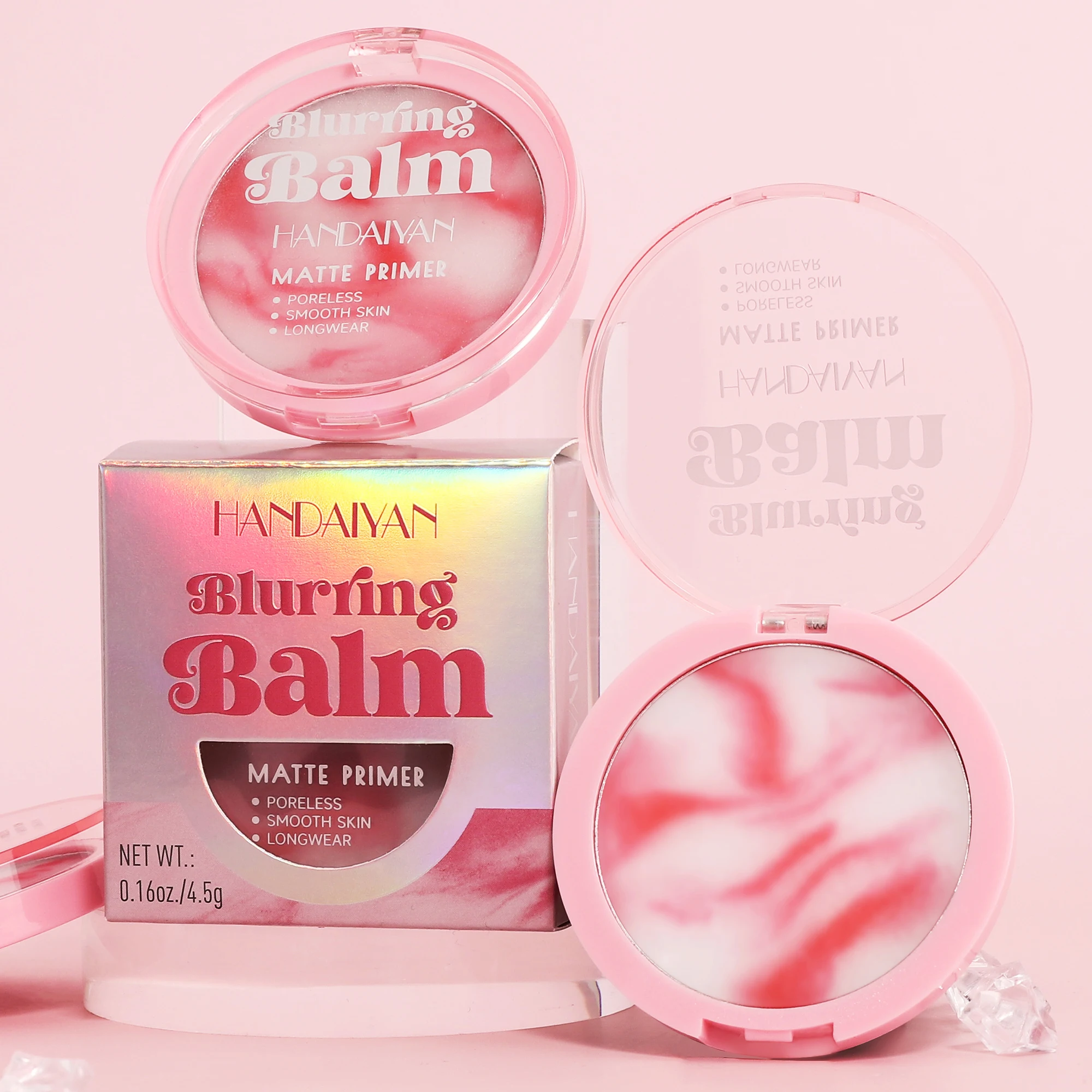 Setting powder HANDAIYAN Super Smooth Natural Setting Powder Pressed Waterproof Concealer Long-lasting Face Makeup Cosmetics