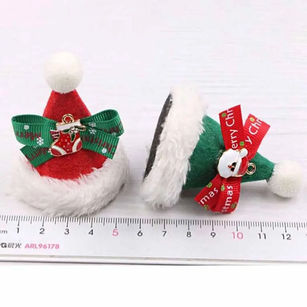 Santa Claus Snowflake Red Barrette Christmas Costume Dress Up Children Hair Clip Korean Hair Accessories Christmas Hat Hairpin