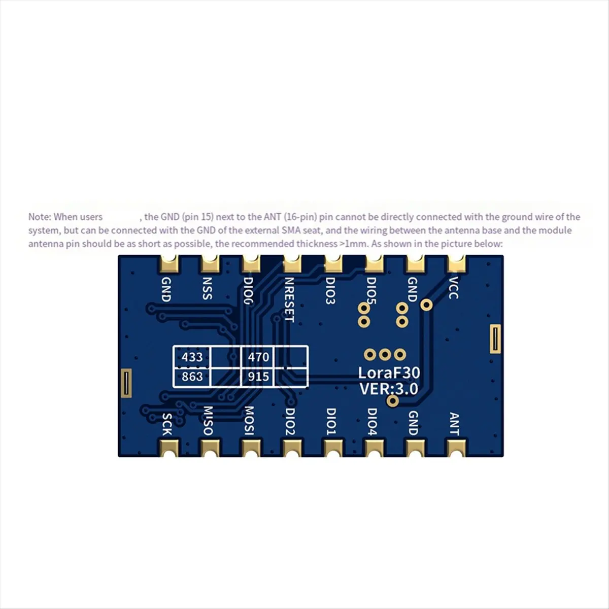 (A23G) 무선 로라 모듈 1W 고출력 장거리 데이터 전송 433MHZ 통신 모듈 로라 1278F30 400-460 MHz