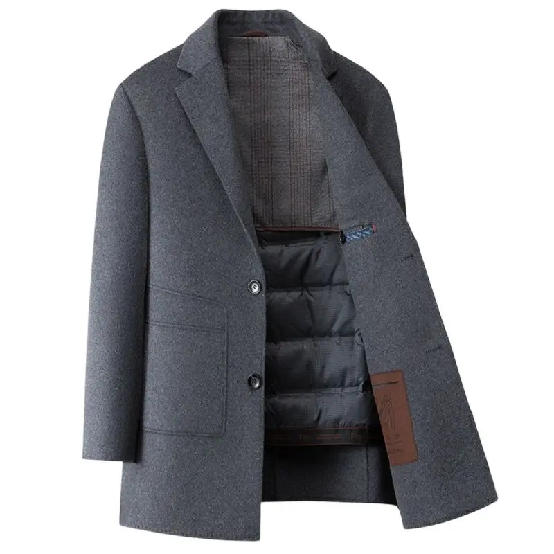 BATMO 2023 new arrival autumn&Winter 85% white down liner casual trench coat men,thick jackets, Overcoat size M-4XL 262