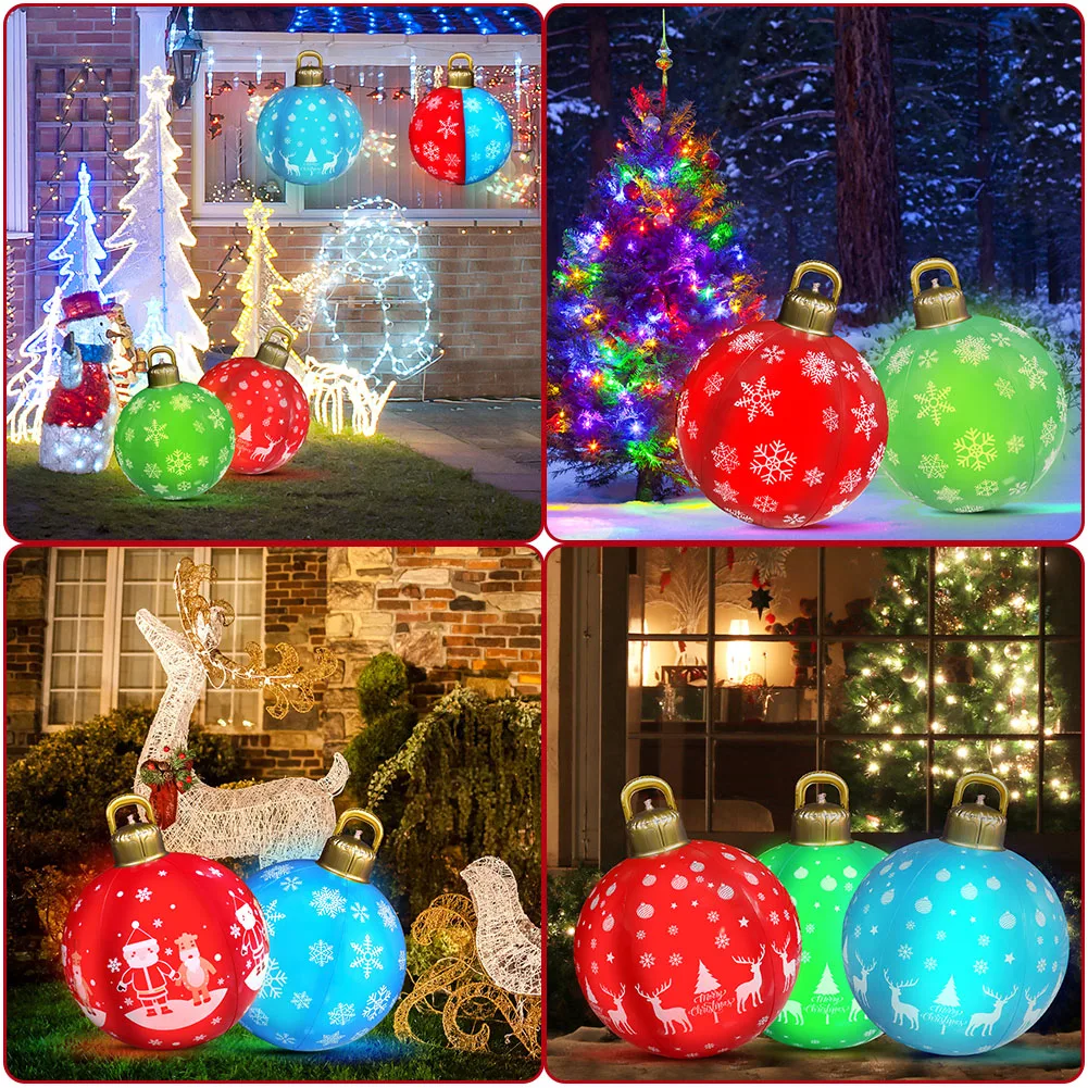 Outdoor Christmas Pvc Inflatable Decorated Ball - 60cm Christmas ...