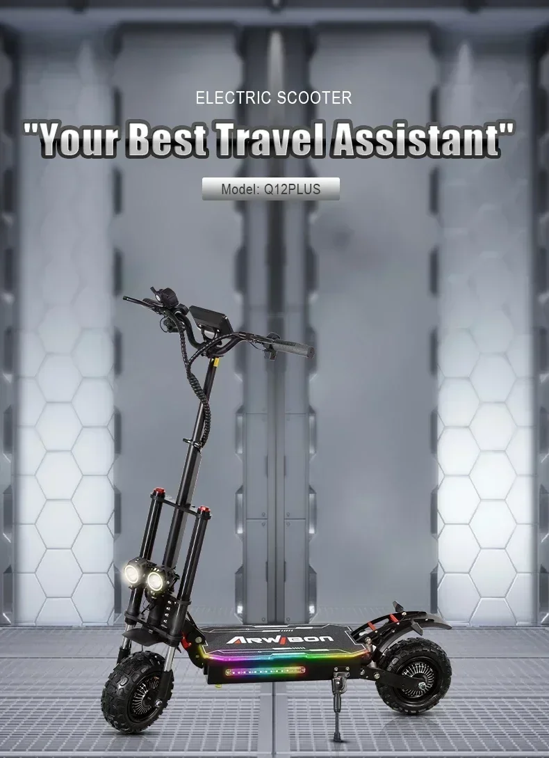 Q12plus Electric Scooter 6000W-60V-38AH Electric Scooter 85km/h Endurance 100km Road Off-road Electric Scooter Sd10992986b9c47e0b42714eff5037a72i