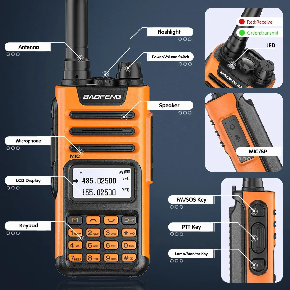 Sd109ae7485644e95877fdfd89d1c39a7e UV-13 PRO, V1, V2 High Power Dual Band Walkie Talkie Type C Charger 16 KM Long Range UV13 Transceiver Ham Two Way Radio Mallzona