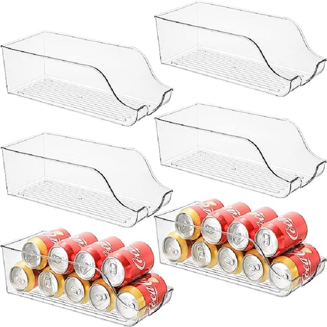 Organizador de refrigerador, contenedores de latas de Soda, dispensador de  latas de bebidas, organizador de nevera, estante de almacenamiento de  cocina almacenamiento refrigerador organizador nevera - AliExpress