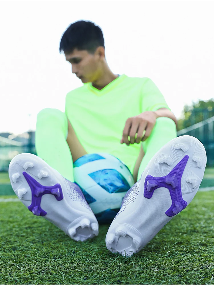 Vīriešu futbola apavi ar radzēm, sporta apavi, futzāla bērnu futbola zābaki, iekštelpu un āra treniņu apavi, neslīdoši apavi_voghion.com