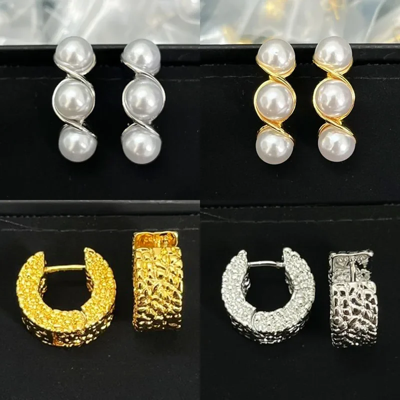 

Женские серьги-подвески с жемчугом и кристаллами