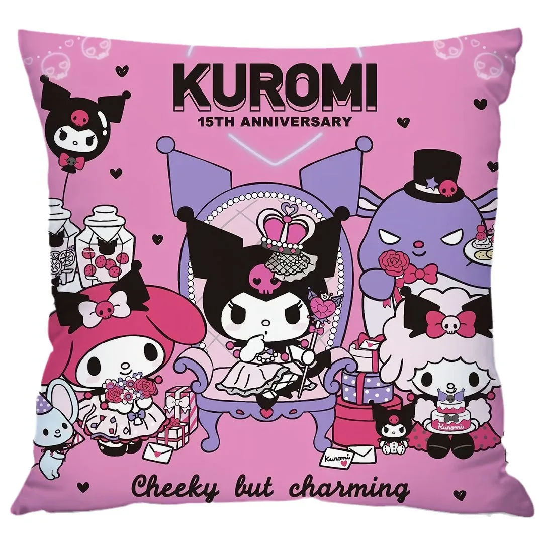 Miniso Sanrio Kuromi Hello Kitty Cinnamoroll My Melody plush pillow cushion interior decoration ornaments sleeping pillow 5
