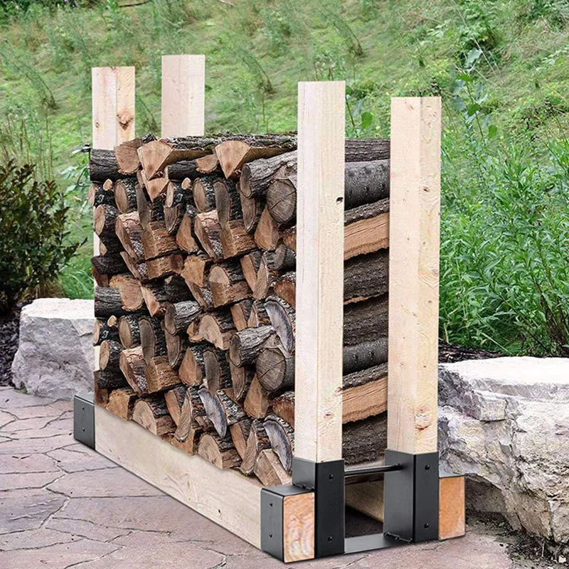 

HOT SALE 1Pcs Durable Helpful Iron Practical Firewood Log Holder Firewood Storage Rack Fireplace Firewood Shelf Storage Stand