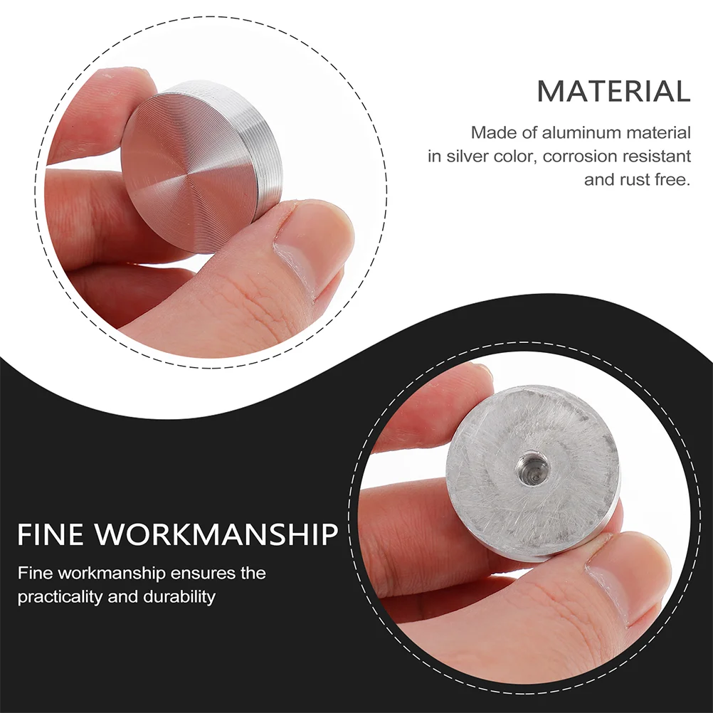 4pcs Round Aluminum Circle Disc Glass Tops Adapter for Glass Table Tea Tables