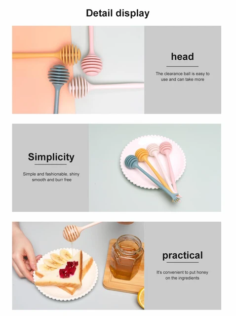 Mestolo Per Miele In Legno - Agitatore Multiuso Per Barattoli Con Manico Lungo - Foto 7