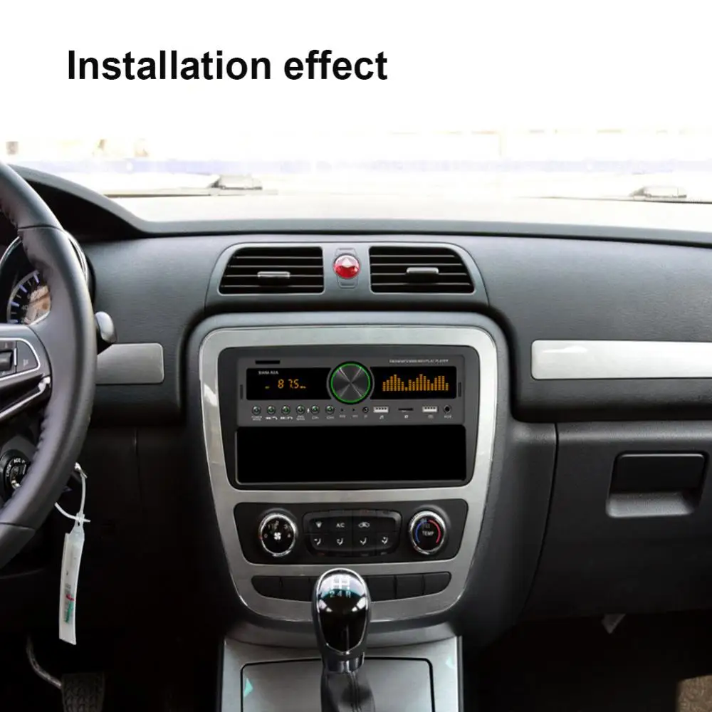 자동차 라디오 멀티미디어 핸즈프리 MP3 플레이어, FM AM 오디오, 12V, USB, SD, AUX 입력 대시 로케이터, 자동 스테레오 헤드 유닛, 1Din