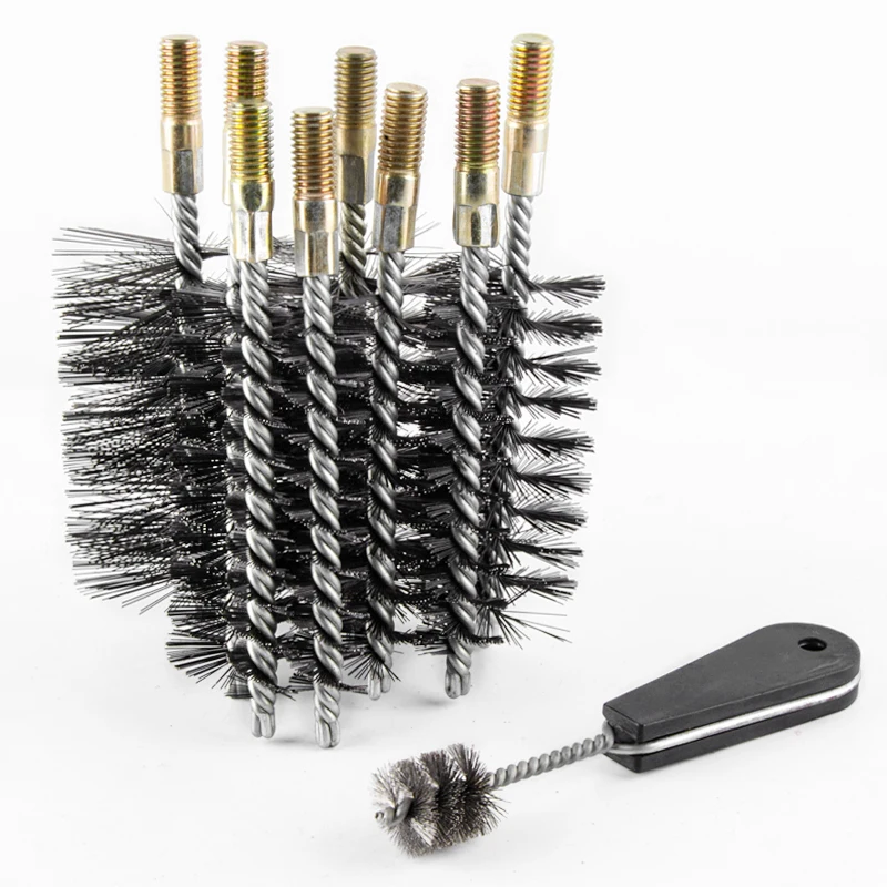 1pc Thread Wire Brush Metal Handle 19200mm Pipe Cleaning Brush