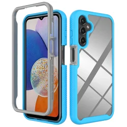 Rugged Hybrid Heavy Duty Armor Case - Ultimate ProtectionBox Cover for A34 5G (Light Blue)