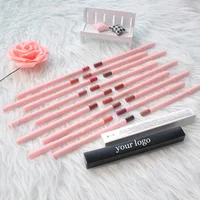 Private Label Pink Lip Liner Pencil Custom Logo Bulk 18-color Cosmetic Multi-functional Waterproof Pigment Lipstick Pen Makeup 1