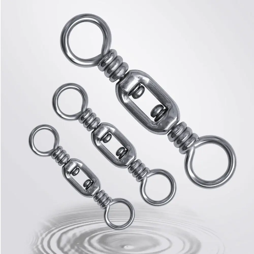

Snap Rolling Fishing Swivels Fishing Tackle Ball Bearing Stainless Steel Fishing Connector Pin Heavy Duty Rust-Proof Saltwater
