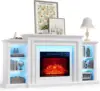 72" LED Lights Electric Fireplace with Mantel, Delicate Three-Dimensional Molding with Remote Control for Living Room 2