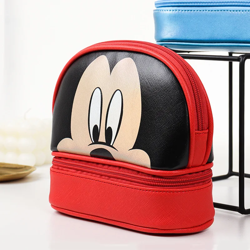 Disney Mickey New Makeup Bag Luxury Brand Women's Makeup Bag Large Capacity Cartoon Fashion Portable Makeup Bag Storage Bag