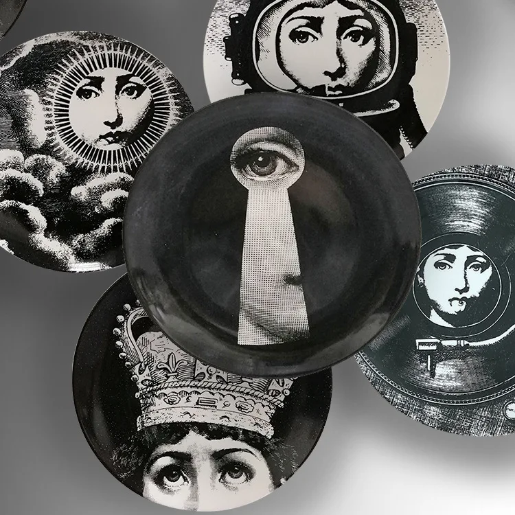 

Decorative Tray Home Decoration 8-Inch Ceramic Plate Background Wall Wall-Plate Wall Decoration and HangingDecorationNordicStyle