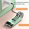 100000mAh Built-in 4-wire Power Bank Thin And Convenient Mirror-like Screen Digital Display Business Powerbank for All Phones 3