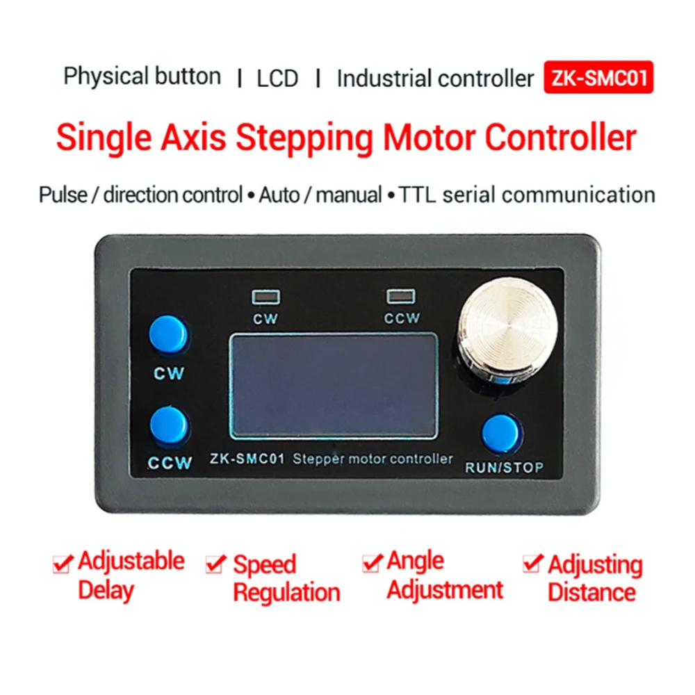 

DC 5-30V ZK-SMC01 Step Motor Controller TTL Serial Port 42 57 Stepper Motor Controller Pulse Speed Control Board Programmable