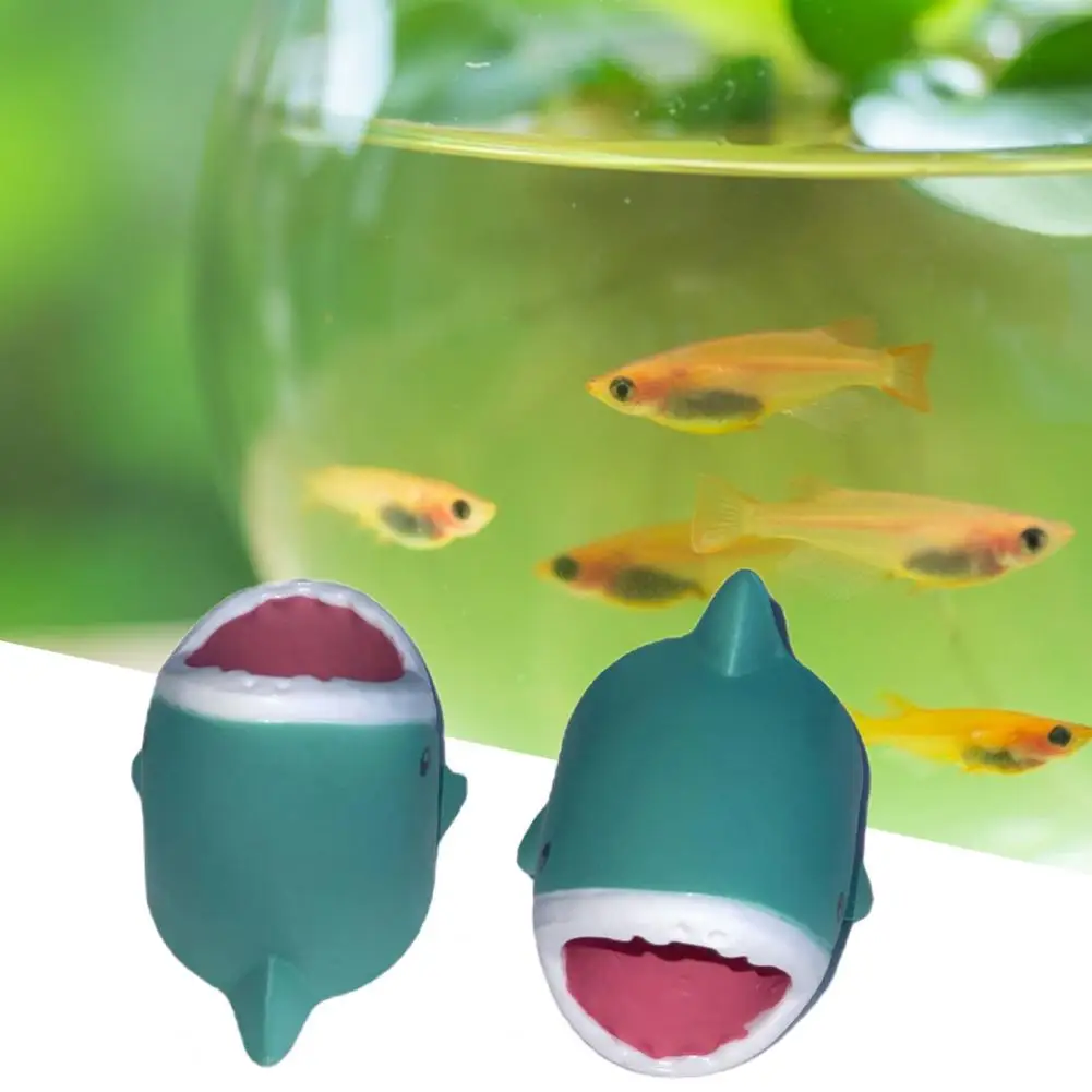 Fish Tank Ornament Ocen Series Shark Head Statue Cartoon Underwater Animal Sculpture Aquarium Landscaping Decor