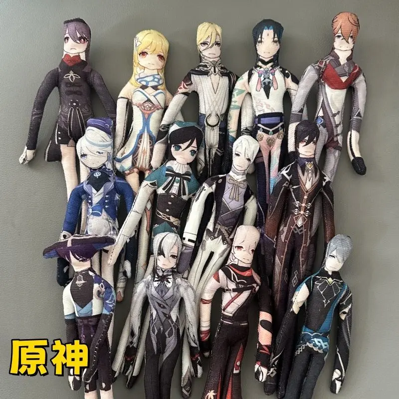 Genshin Impact Anime Cosplay Lustige Puppe mit Eingebautem Draht für Zufällige Aktionen, Foto-Requisiten, Spiel-Cartoon-Begleiter, Geschenk für Fans – Detail 1