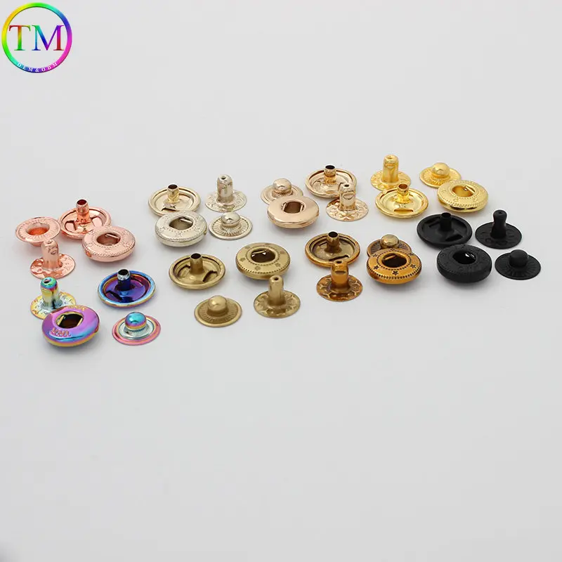 20-100 Pieces Multi-Color Snap Fasteners Metal Snaps Rivets Stud Leather Bag Clothes Jacket Repair Rivet Diy Accessories