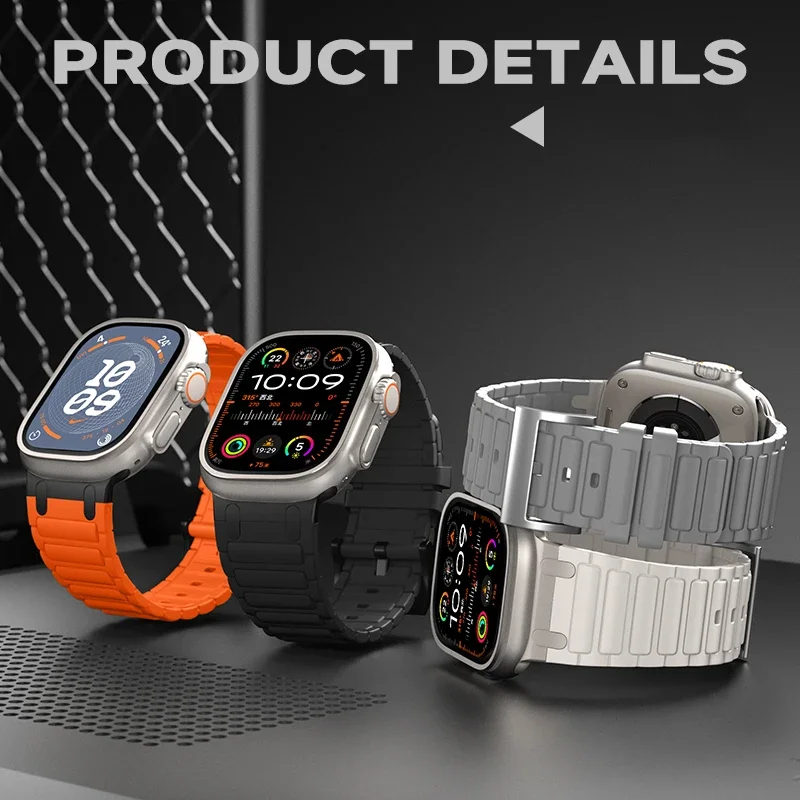 Enhanced Silicone Strap with Modified Metal Integration