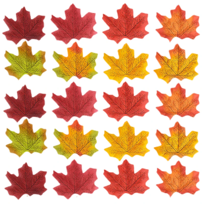 Künstliche Ahornblätter, Seide, simuliertes Herbstblatt, Basteln, DIY, handgefertigt, Herbstblatt, Thanksgiving, Halloween, Dekoration, Hochzeit, Party – Detail 5
