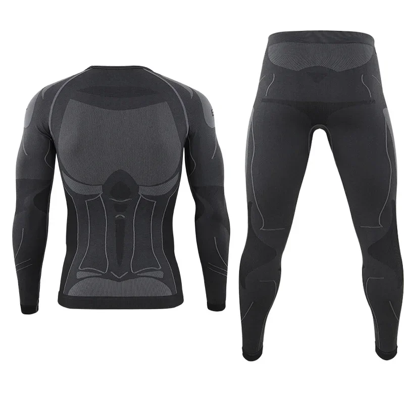 Men Seamless Sight Tactical Thermal Underwear Winter Sets Compression Fleece Function Training Thermo Underwear Long Johns