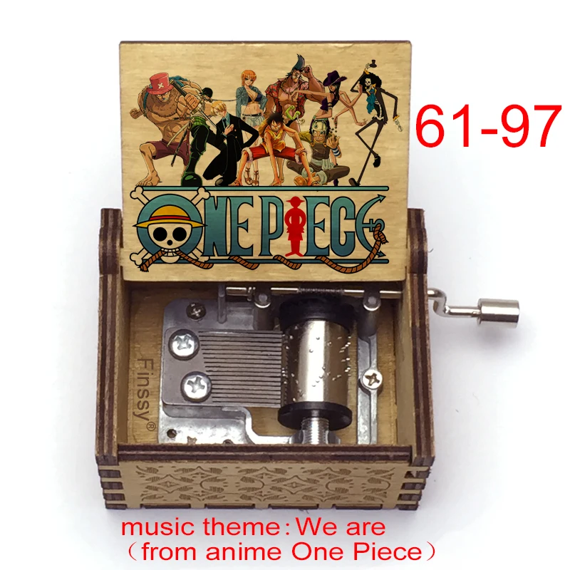 Music Theme We Are Anime Shanks Hancock Zoro Ace Wanted Print Cosplay Anime Fans Gift Wooden Music Box Gift