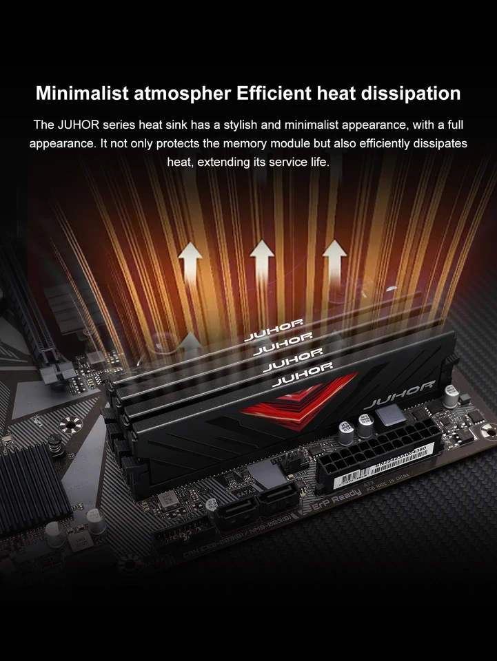 JUHOR DDR4 32GB 3200MHz 2666MHz デスクトップコンピュータ用メモリ