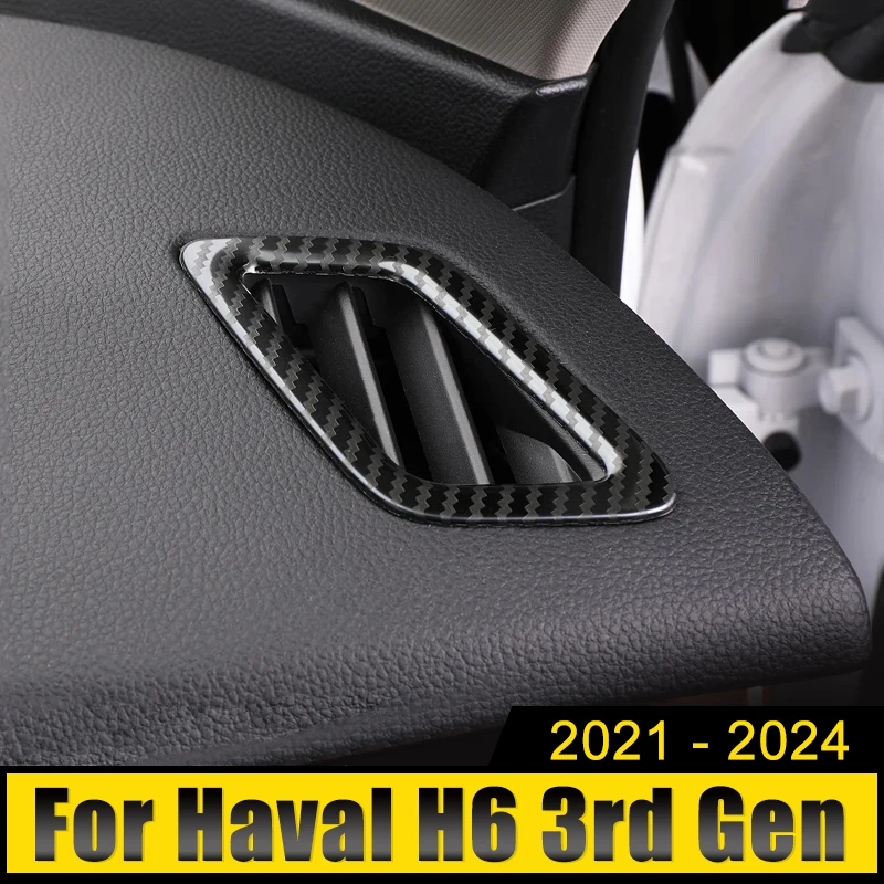 

For Haval H6 3rd Gen 2021 2022 2023 2024 HEV PHEV Stainless Car Center Console Air Conditioner Vent Outlet Cover Trim Stickers