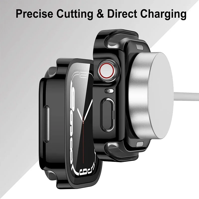 Durable Waterproof Tempered Glass Watch Case Protector with Straight Edge Design