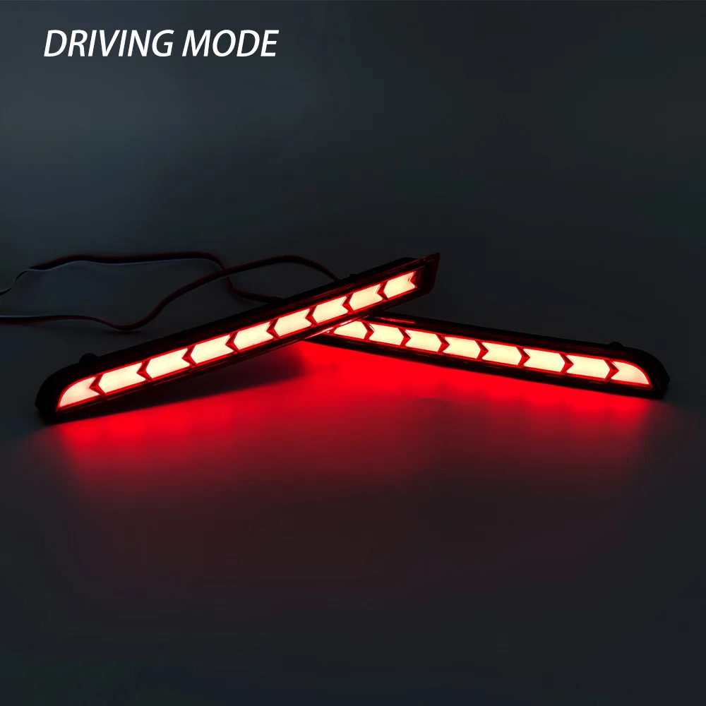 For Toyota Sienna 2021 2Pcs Car Led Rear Bumper Light Driving Brake Light DRL Streamer Turn Signal Rear Fog Lamp 12V Daylights detail image 2