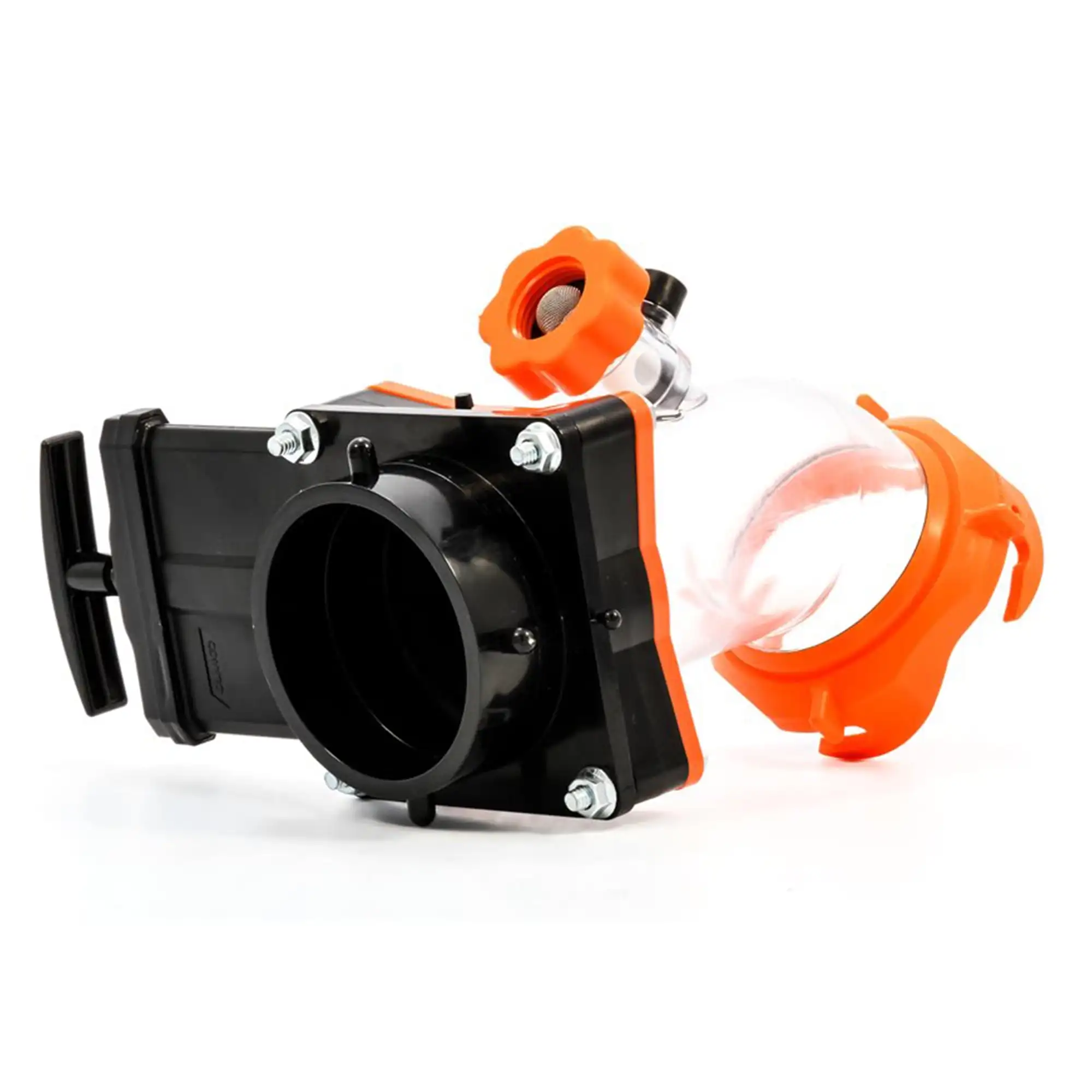 

Rhino Blaster Pro Clear Elbow Holding Tank Rinser with Gate Valve