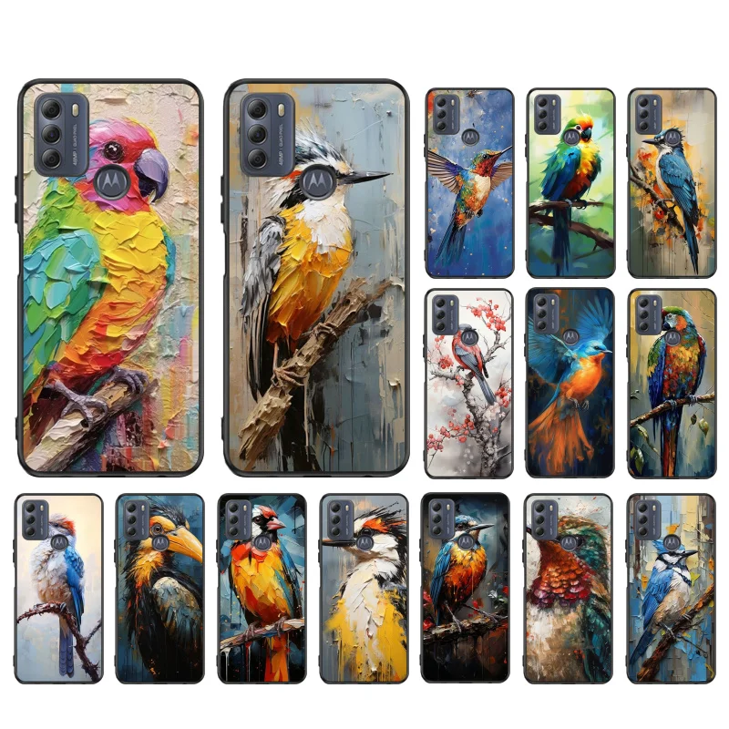 

Painting bird Phone Case For Moto E32 E32S E20 E40 E7 Plus Edge 40 30 Ultra Neo 20 lite G13 G9Plus GPure GStylus