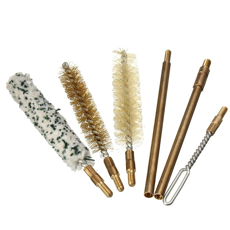 shotgun cleaning kit 7Pcs/Set Hand Gun Rod Brush Pocket Size Pistol Cleaning Kit Pistols Cal.38/357/9Mm Outdoor Gun Cleaning Tools Accessories