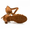 Suphini【Chica】Braid Bronze Satin 7.5/8.5/10cm Professional Latin Dance Shoes 6